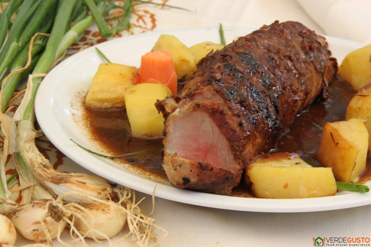 Arrosto di mora romagnola con scalogno