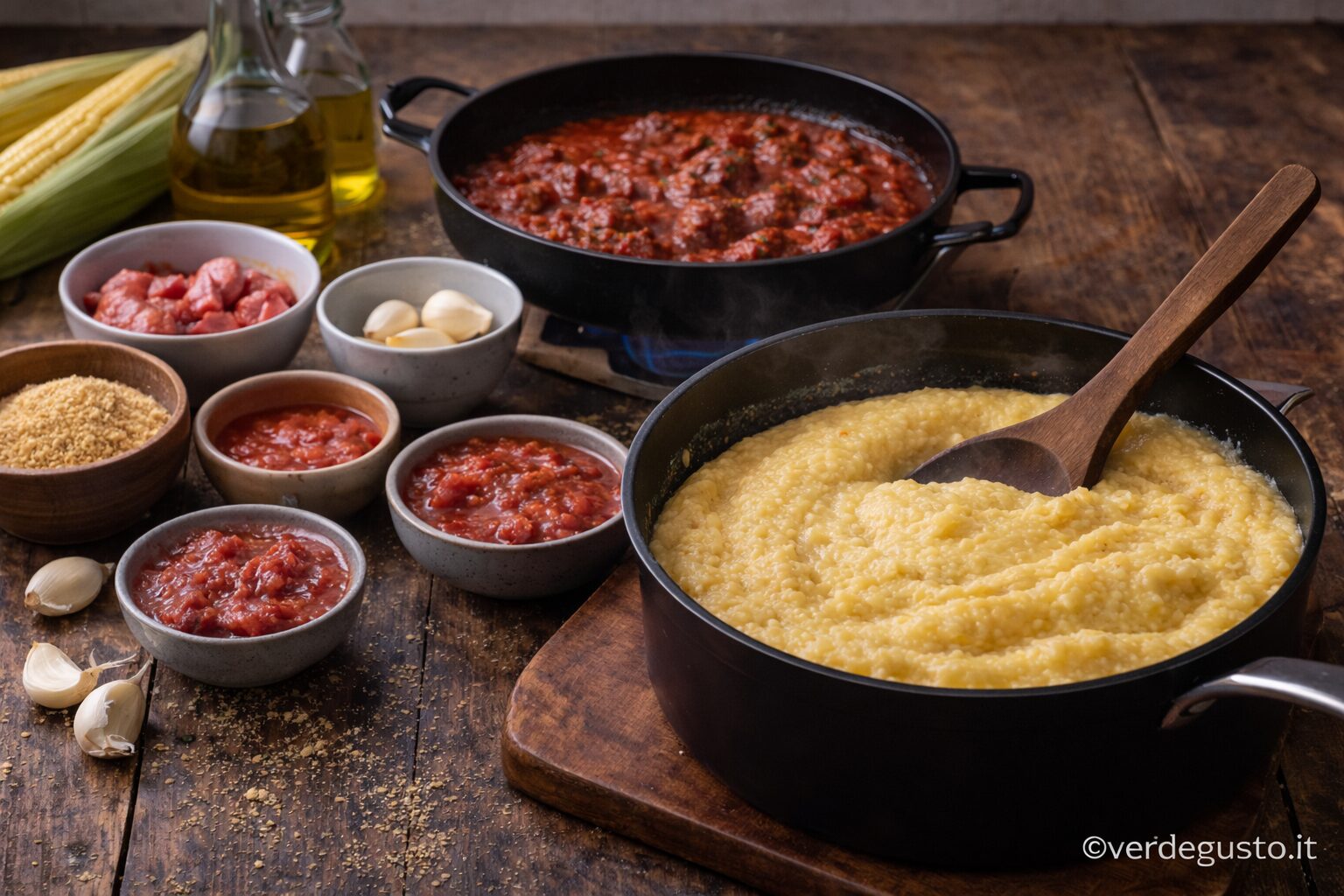 Polenta ciociara con sugo - Foto Vgai