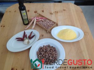 Ingredienti della farinata e fagioli, farenata e fasuli ©VerdeGusto