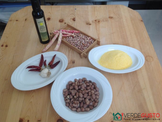 Ingredienti della farinata e fagioli, farenata e fasuli ©VerdeGusto