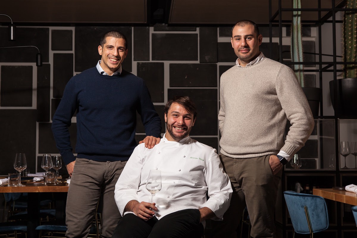 Restaurant Almatò in Rom | Von links Alberto Martelli, Tommaso Venuti und Manfredi Custureri. Alberto Blasetti / www.albertoblasetti.com