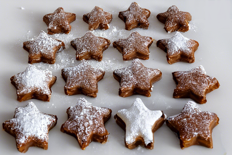 Christmas stars with nutella