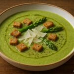 Zuppa di asparagi con crostini e parmigiano - Foto VGAI