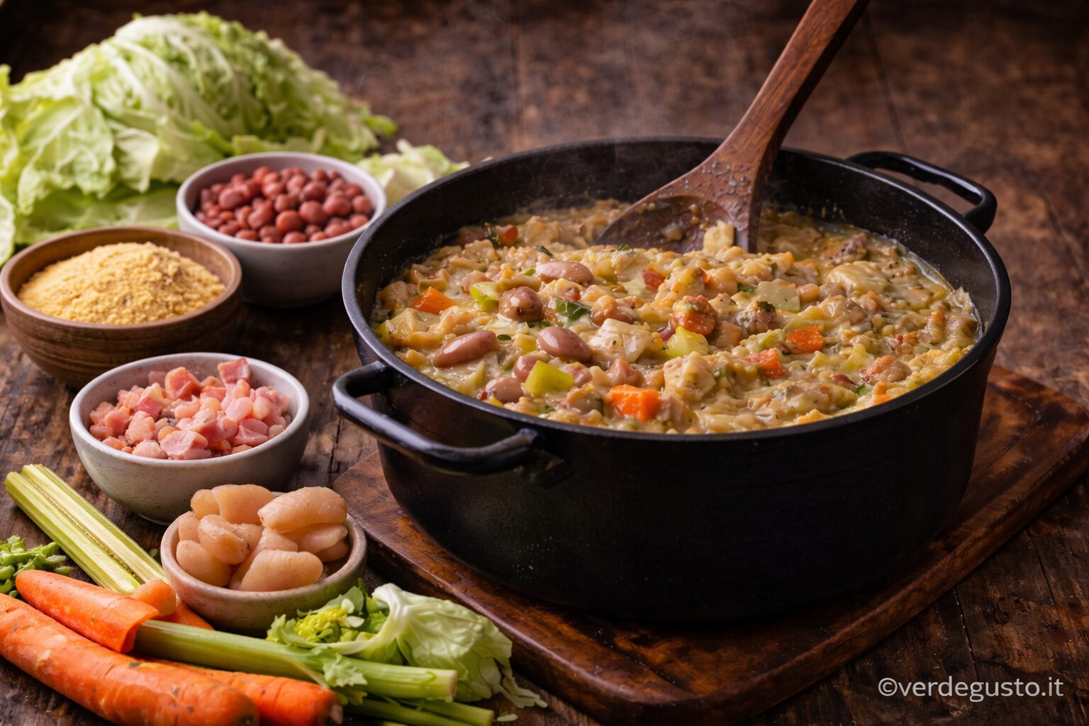 Ingredienti ricetta polenta alla varesina - Foto Vgai