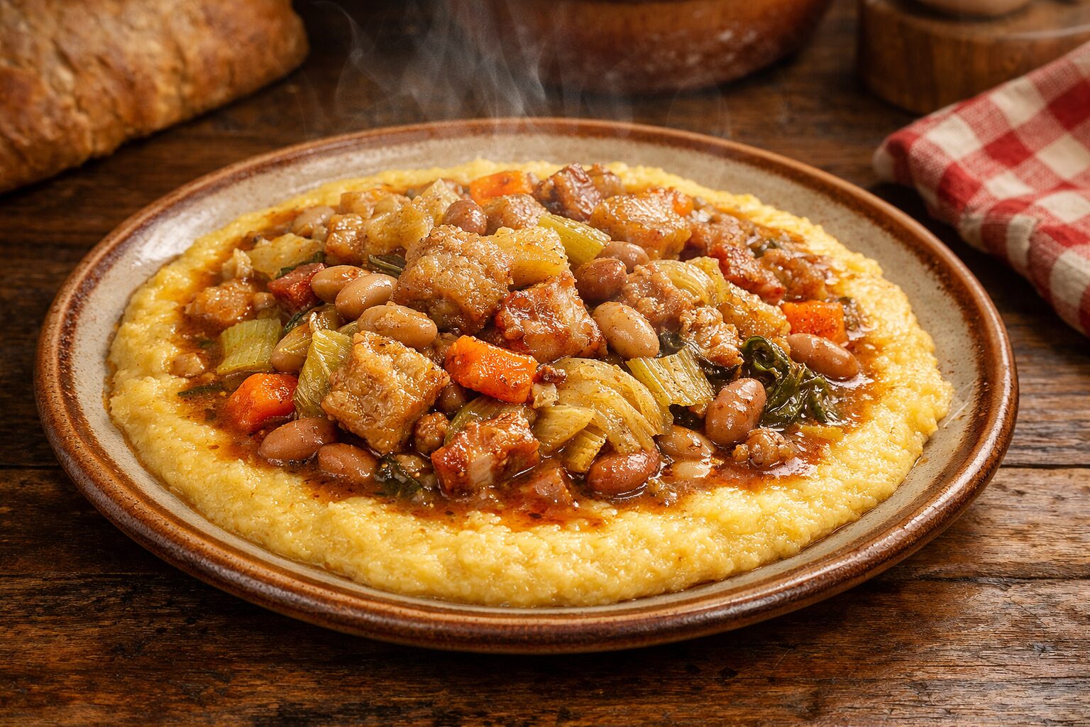 Polenta alla varesina con stufato - Foto Vgai