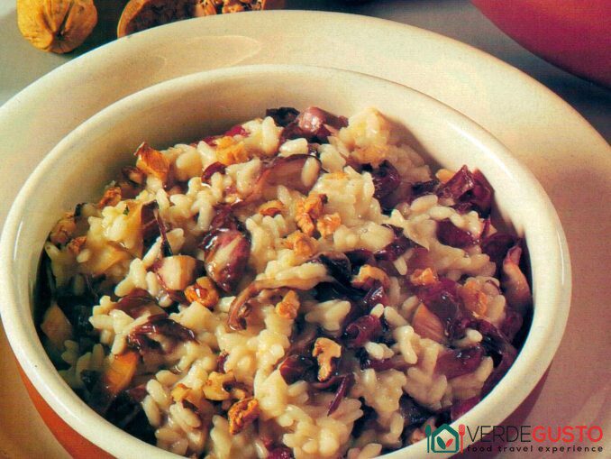 Risotto al radicchio e noci