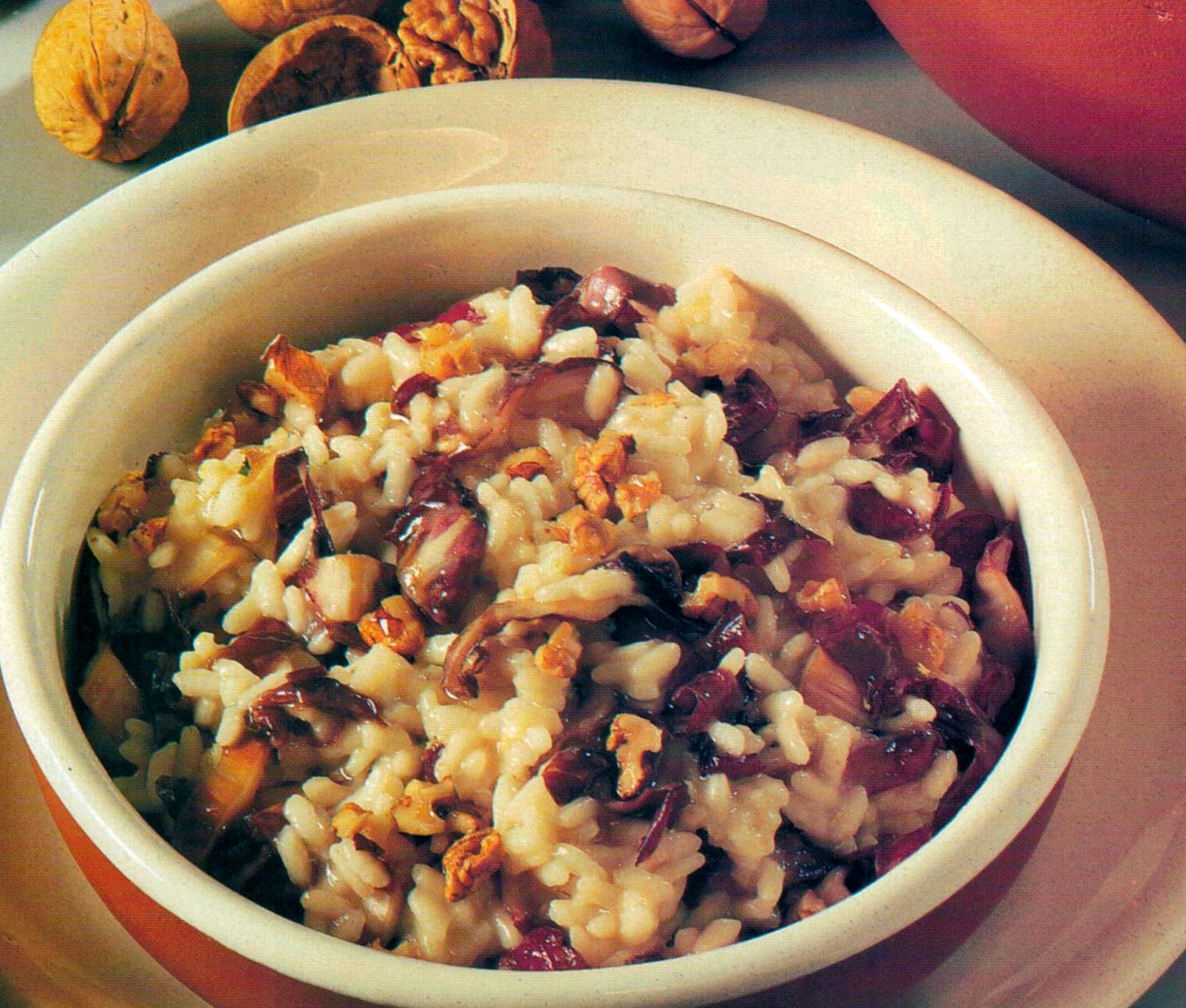 Risotto al radicchio e noci
