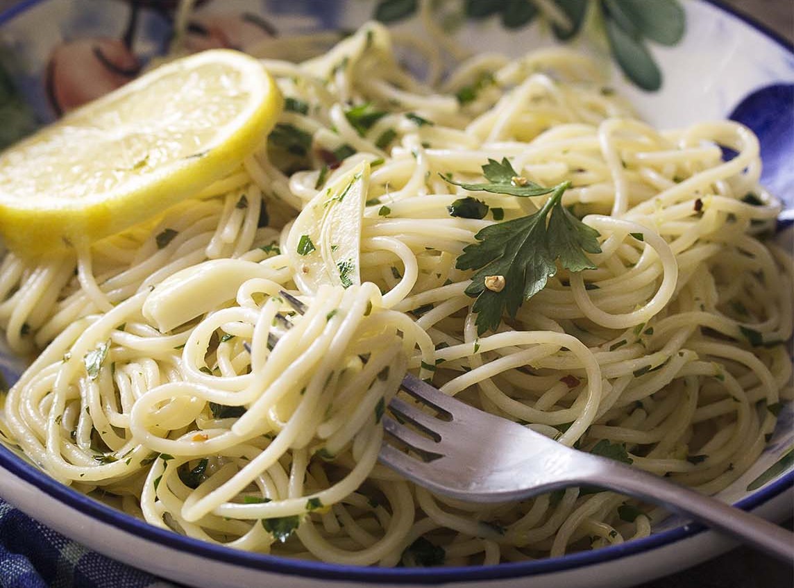 Spaghetti with anchovy colatura
