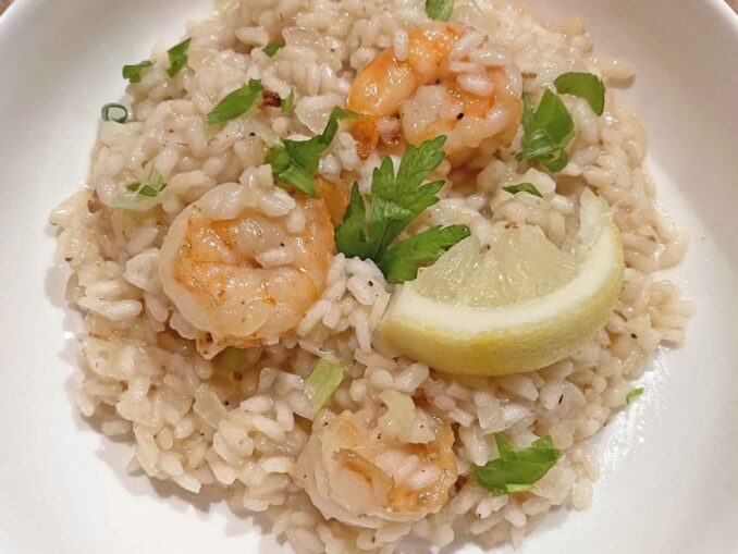 Risotto gamberetti e limone