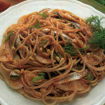 Spaghetti con alici e finocchio