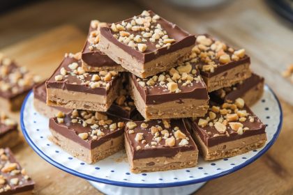 No Bake Chocolate Peanut Butter Bars - VGAI Photo