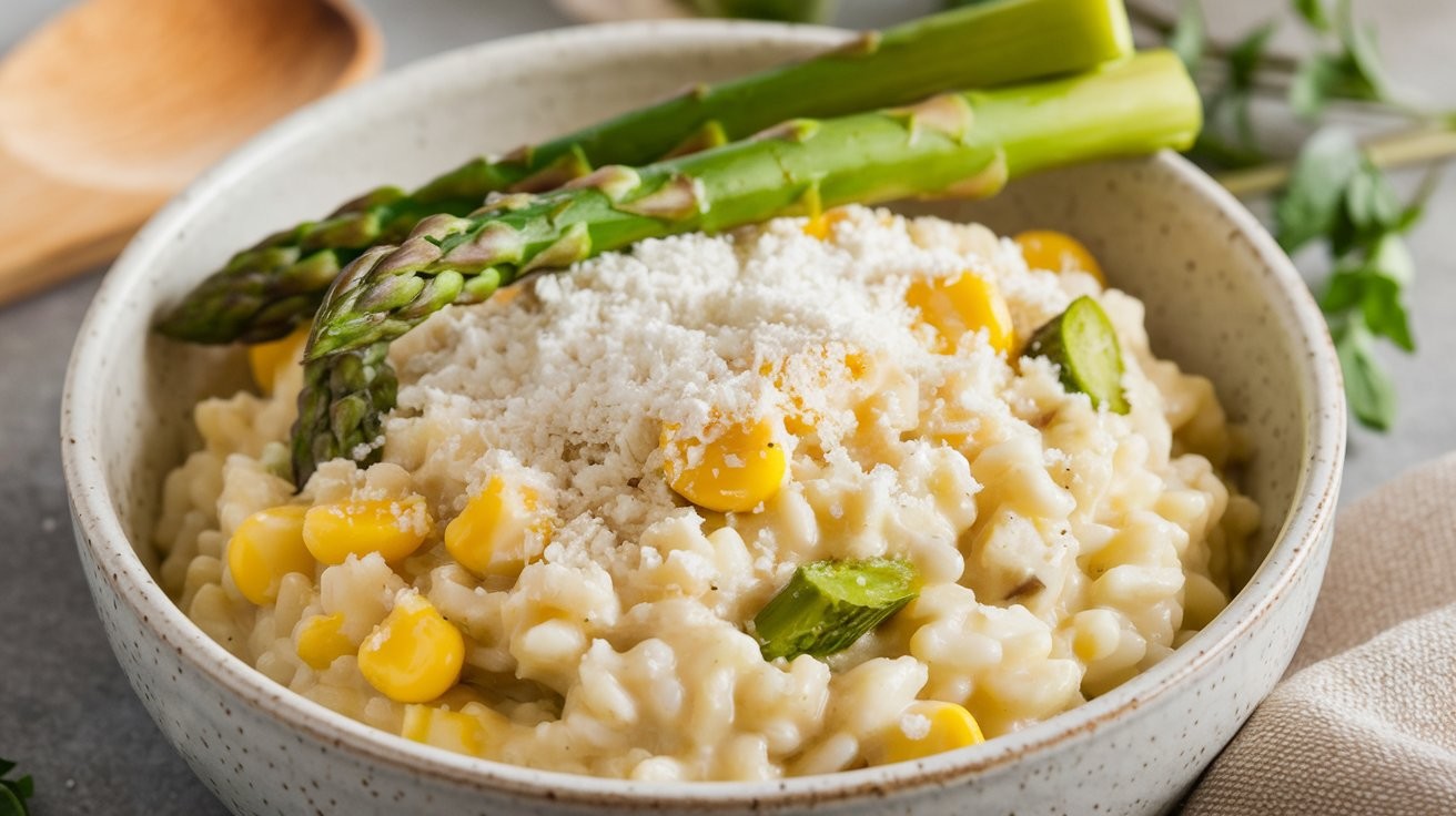 Risotto al microonde con mais e asparagi - Foto VGAI
