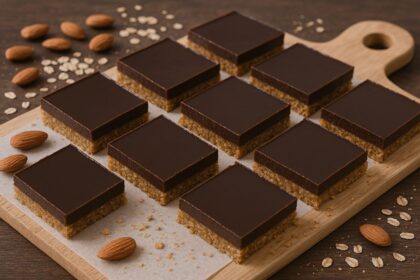 Chocolate Peanut Butter Oat Bars - VGAI Photo