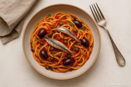 Bavette with anchovies to the Ligurian - VGAI Photo