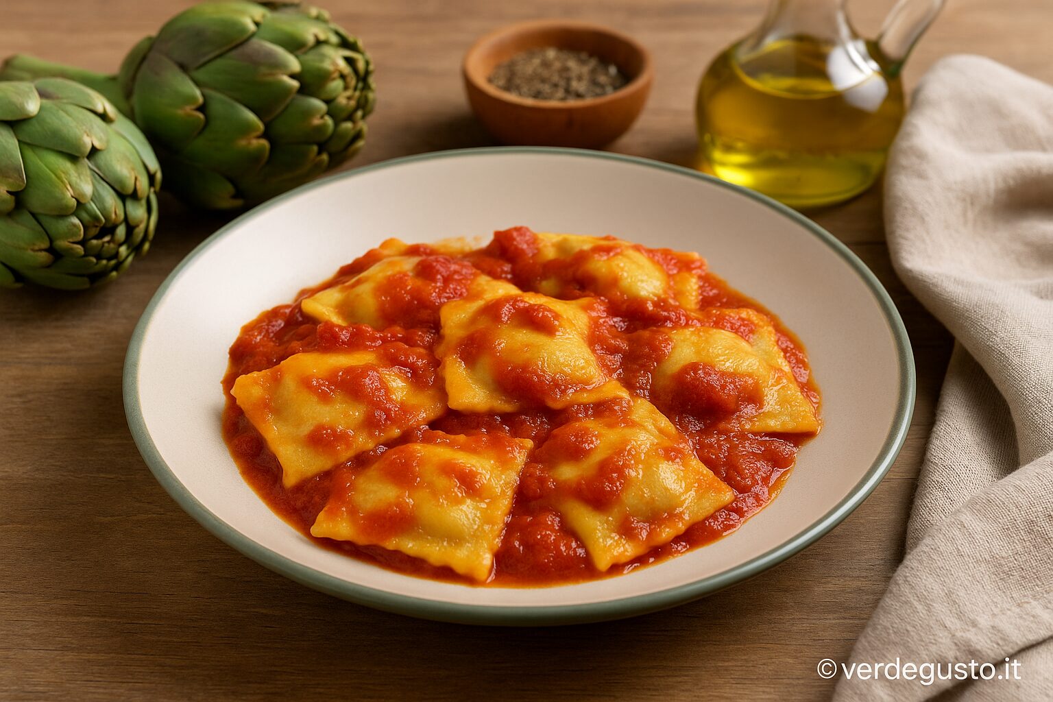Ravioli di carciofi alla ligure - Foto VGAI