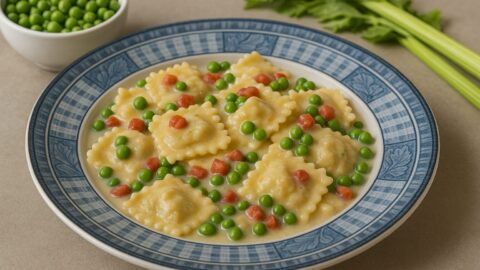 Vegetable Ravioli with Goat Cheese Sauce - VGAI Photo