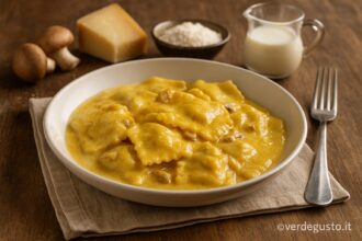 Ravioli di funghi con fonduta al profumo di tartufo - Foto VGAI