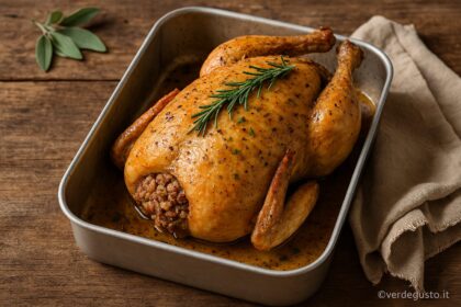 Cappone di Morozzo natalizio ripieno al forno - Foto Vgai