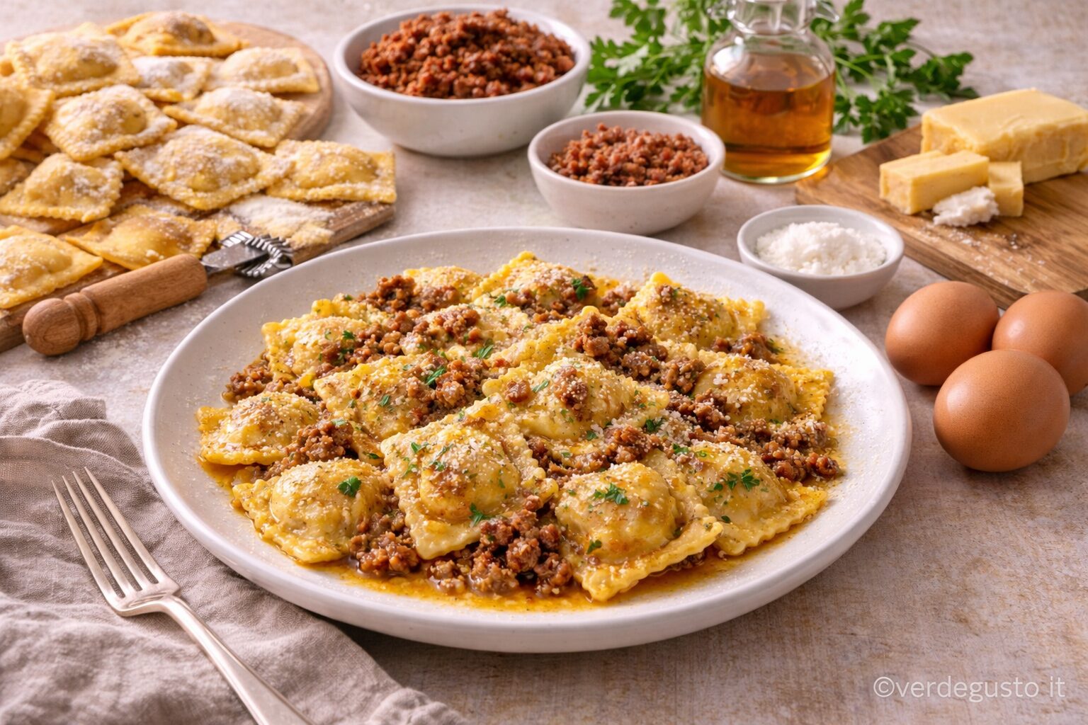 Ravioli alla caratina, ingredienti - Foto Vgai