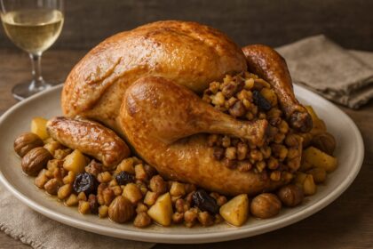 Tacchino di Natale con castagne, mele e brandy - Foto Vgai