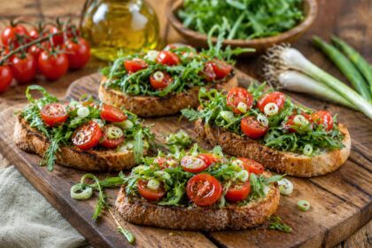 Bruschette di primavera, cucina italiana - Foto vgai