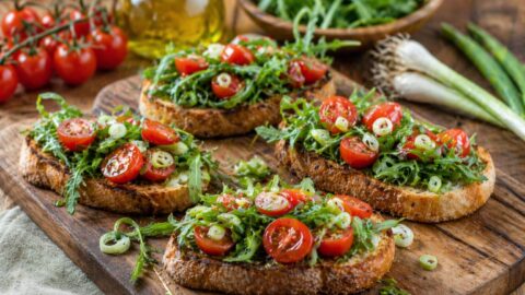 Bruschette di primavera, cucina italiana - Foto vgai