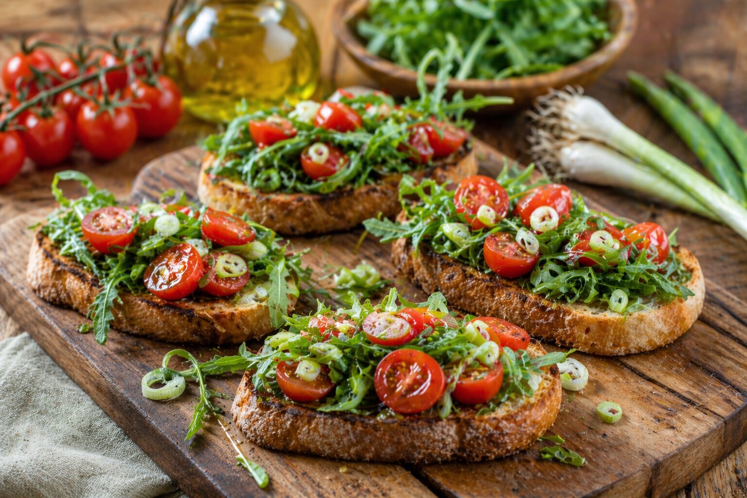 Bruschette di primavera, cucina italiana - Foto vgai