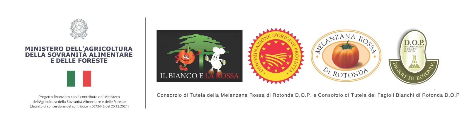 Banner istituzionale Consorzi Fagioli Bianchi e Melanzana Rossa di Rotonda DOP
